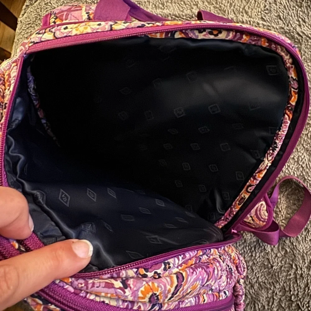 VERA BRADLEY Garden Floral Purple Backpack
